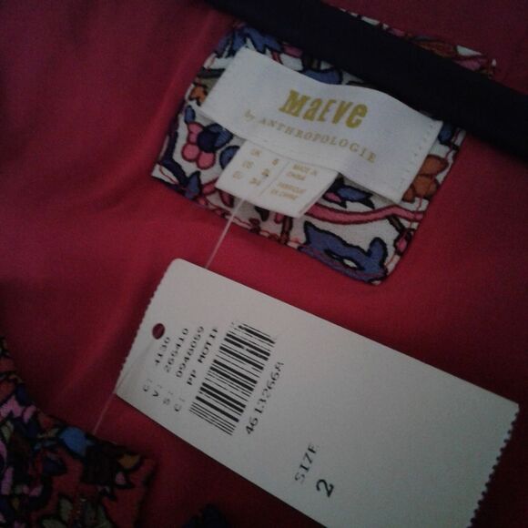 NWT Anthropologie Maeve Violette Boho Dress XS (2) - Picture 9 of 12